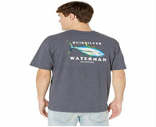 Quiksilver Men's Parisian Night Heath Brotype Crewneck Tee Shirts -Gray  Size XX-Large