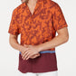 Camisa masculina Nico Camp com botões e técnica mista, laranja, tamanho XX-G, da INC International Concepts