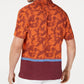 Camisa masculina Nico Camp com botões e técnica mista, laranja, tamanho XX-G, da INC International Concepts