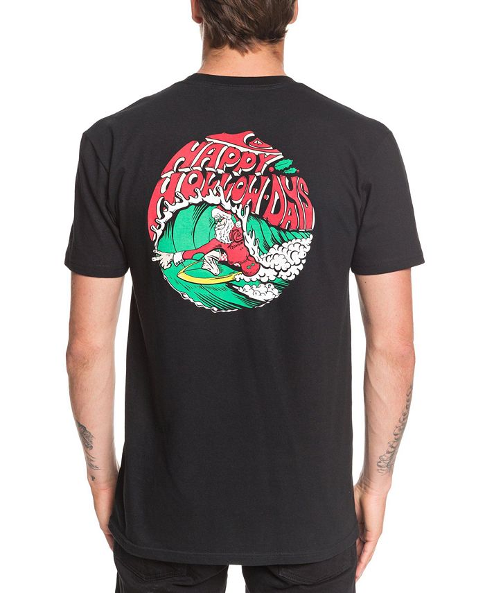 Camiseta Quiksilver Masculina Regular Fit Santa Graphic Tee Preta Tamanho XXG