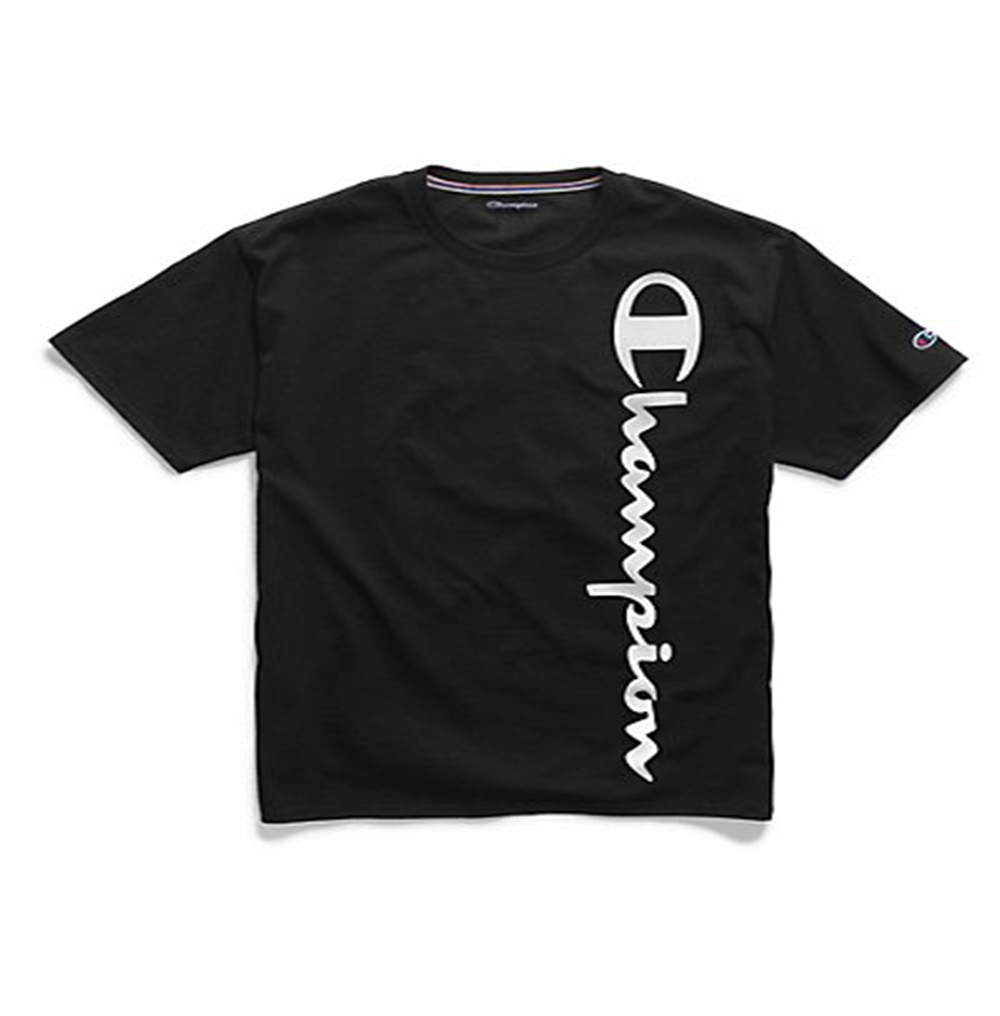 Camiseta de pijama masculina Champion de algodão, preta, tamanho pequeno