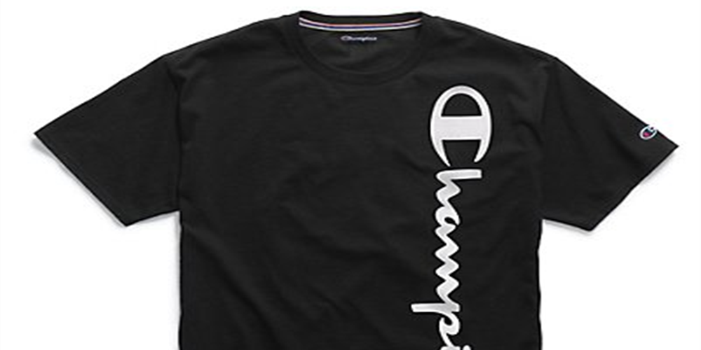 Camiseta de pijama masculina Champion de algodão, preta, tamanho pequeno