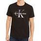 Camiseta Calvin Klein Masculina Jeans com Logotipo Metálico em Algodão - Preta Tamanho XX-G