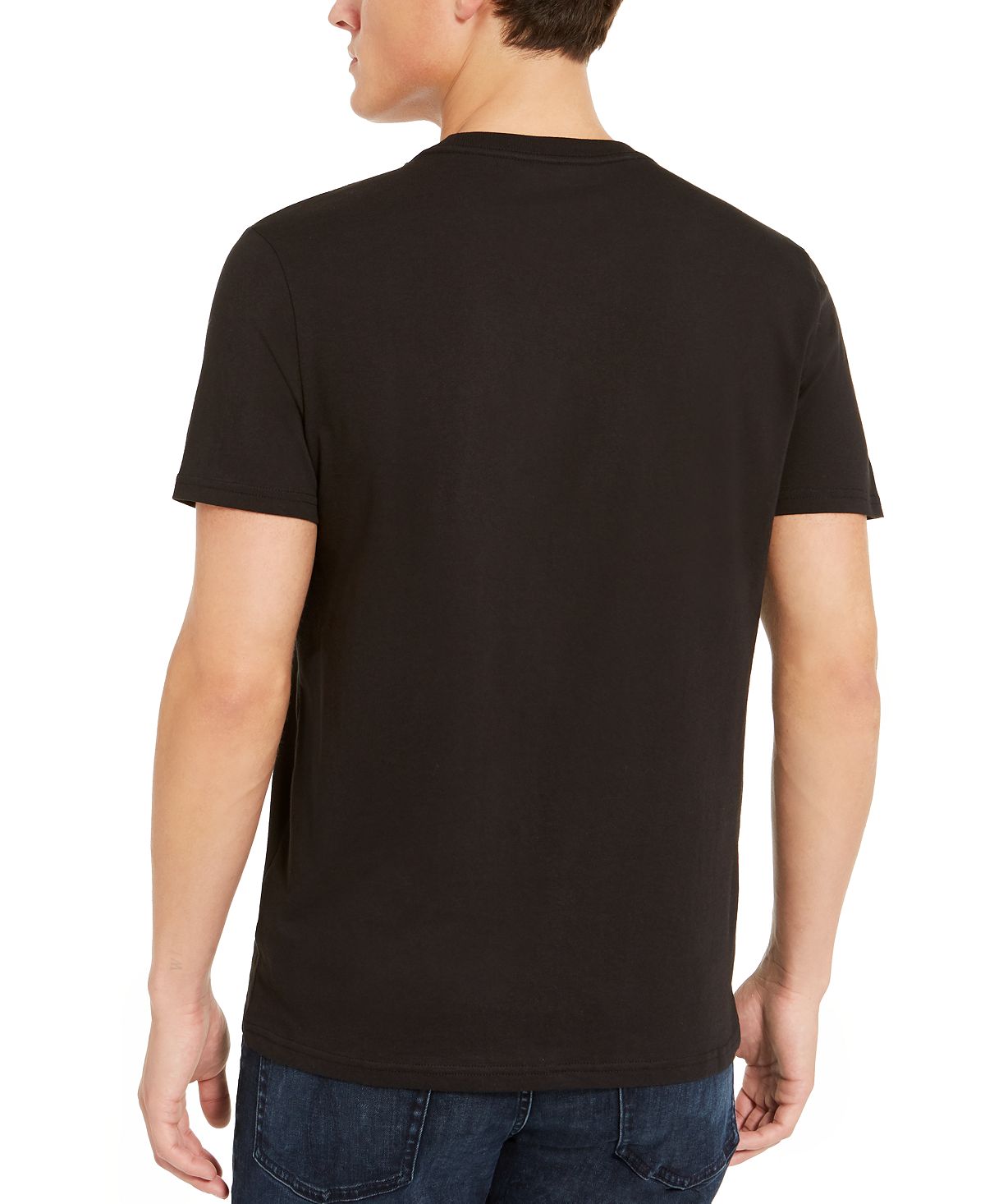 Camiseta Calvin Klein Masculina Jeans com Logotipo Metálico em Algodão - Preta Tamanho XX-G