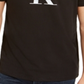 Camiseta Calvin Klein Masculina Jeans com Logotipo Metálico em Algodão - Preta Tamanho XX-G