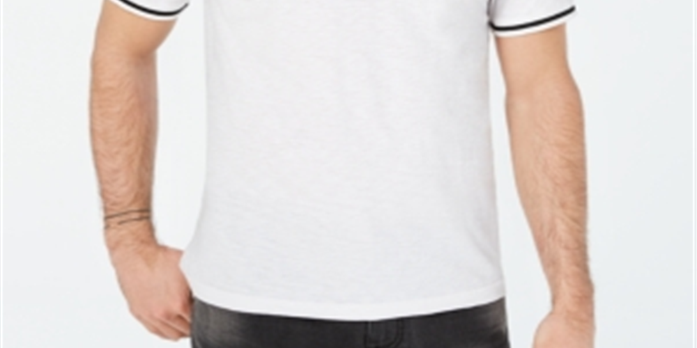 Camiseta polo masculina colorblocked da INC International Concepts, branca, tamanho XX-G