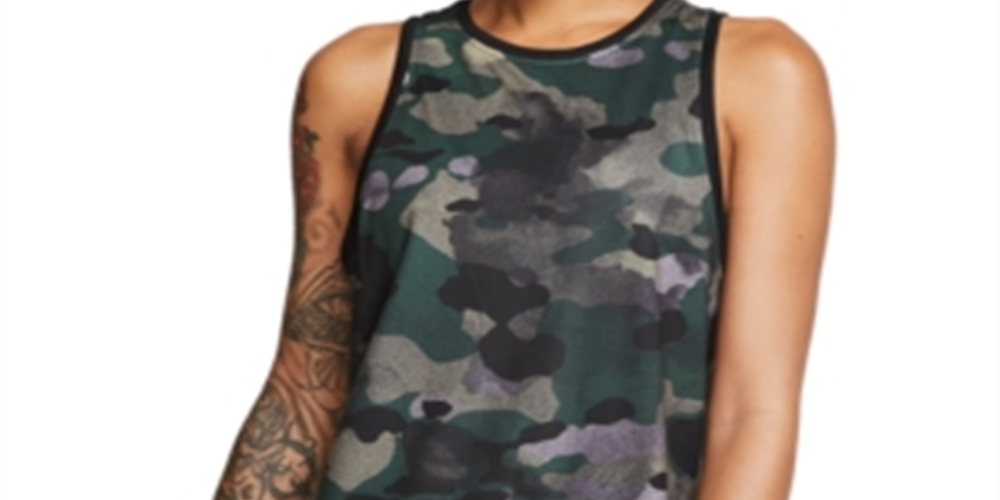 Camiseta regata Nike Dri-fit Camo Feminina Preta Tamanho P