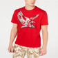 Camiseta masculina com estampa de pássaro metálico da INC International Concepts, vermelha, tamanho médio