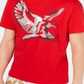 Camiseta masculina com estampa de pássaro metálico da INC International Concepts, vermelha, tamanho médio