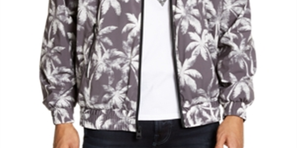 Jaqueta corta-vento masculina Guss cinza tamanho extragrande