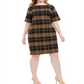 Vestido tubinho estampado feminino Alfani, preto, tamanho pequeno e pequeno