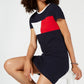 Vestido camiseta com logo feminino Tommy Hilfiger azul marinho tamanho extragrande