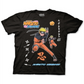 Camiseta gráfica masculina Naruto Dart preta tamanho grande