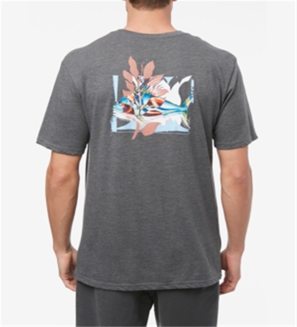 Camiseta masculina O'Neill Class de manga curta cinza mesclado, tamanho grande