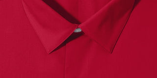 Camisa social masculina Alfani Spectrum Slim Fit com botões, vermelha, tamanho 16"-16,5" gola 34"-35" manga.