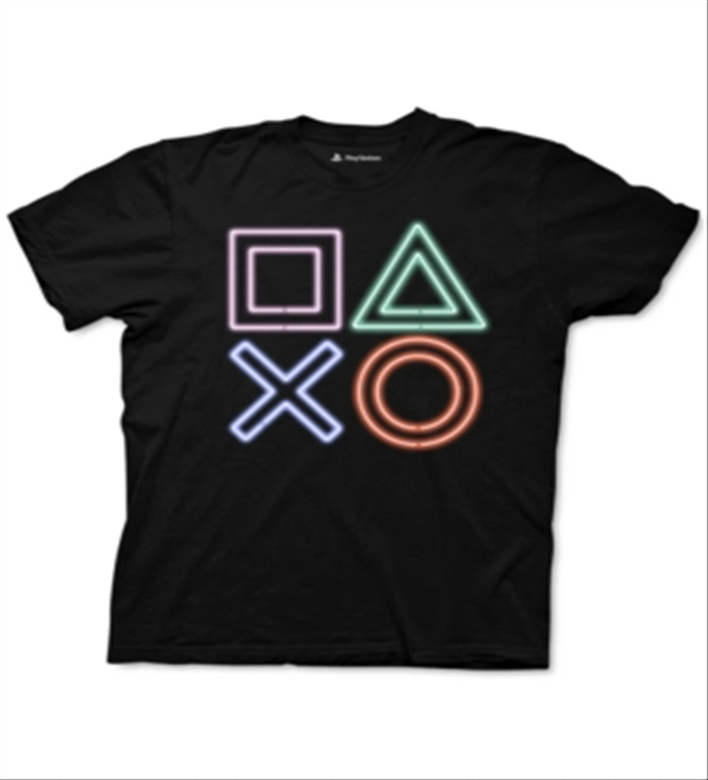 Camiseta gráfica masculina Playstation preta tamanho grande