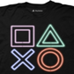 Camiseta gráfica masculina Playstation preta tamanho grande