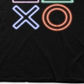 Camiseta gráfica masculina Playstation preta tamanho grande