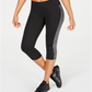 Leggings cropped femininas Ideology Colorblocked, pretas, tamanho XL 