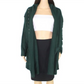 Cardigan feminino plus size com tachas na frente, verde, tamanho 2X
