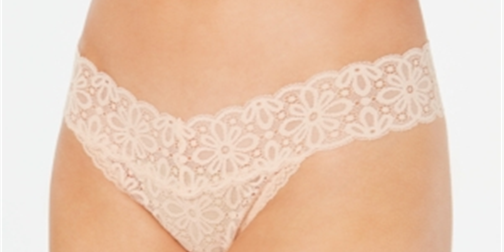 Jenni Calcinha fio dental de renda feminina vermelha tamanho único