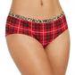 Roupa íntima hipster estampada feminina Jenni - vermelha, tamanho GG