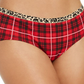 Roupa íntima hipster estampada feminina Jenni - vermelha, tamanho GG