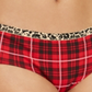 Roupa íntima hipster estampada feminina Jenni - vermelha, tamanho GG