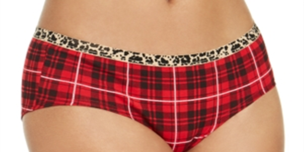 Roupa íntima hipster estampada feminina Jenni - vermelha, tamanho GG