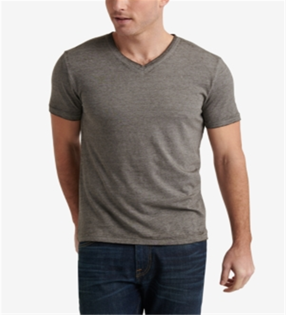 Camiseta masculina Lucky Brand Venice Burnout com decote em V, cinza, tamanho XXG