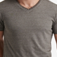 Camiseta masculina Lucky Brand Venice Burnout com decote em V, cinza, tamanho XXG