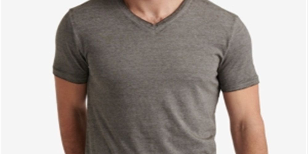Camiseta masculina Lucky Brand Venice Burnout com decote em V, cinza, tamanho XXG