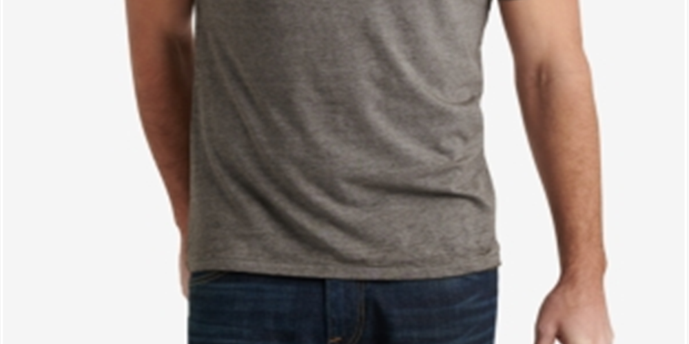 Camiseta masculina Lucky Brand Venice Burnout com decote em V, cinza, tamanho XXG