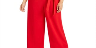 Macacão Calvin Klein Feminino Manga Tulipa Cinto Vermelho Tamanho 18W