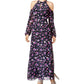 Vestido longo feminino Bar III com ombros descobertos, roxo, tamanho XX-G
