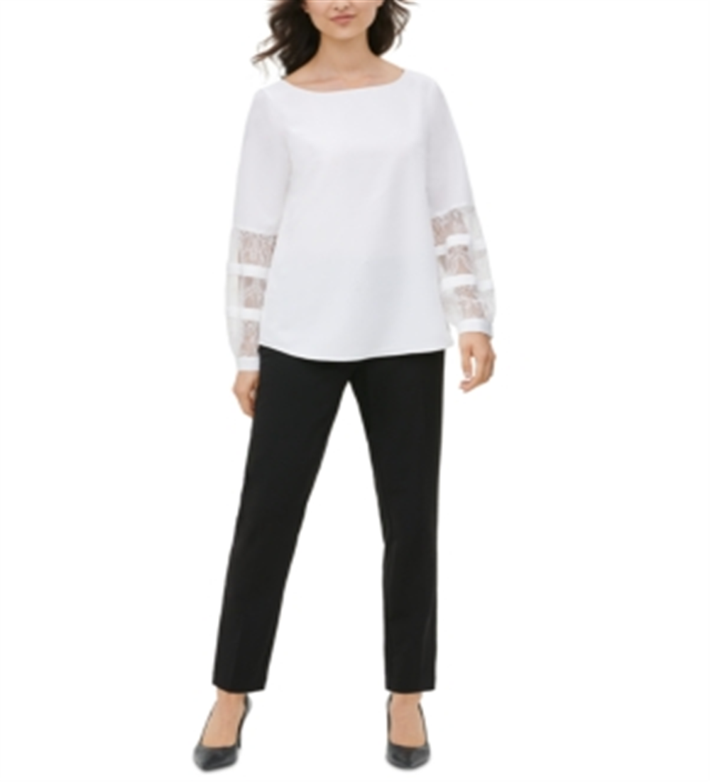 Blusa Calvin Klein Feminina com Canga de Renda Macia Branca Tamanho GG