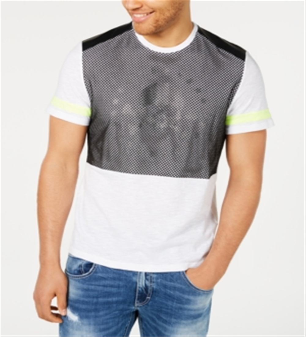 Camiseta gráfica masculina INC International Concepts Mission, branca, tamanho X-S