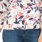Karen Scott Cardigan Feminino Estampado Floral Vermelho Tamanho P