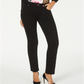 Calça jeans feminina com controle de barriga, perna reta, preta, tamanho 0, da INC International Concepts