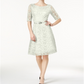 Vestido de renda com cinto feminino Charter Club, tamanho PP, branco