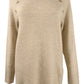 Suéter Calvin Klein Feminino Gola Redonda com Detalhe de Botão Marrom Tamanho P