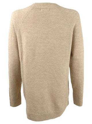 Suéter Calvin Klein Feminino Gola Redonda com Detalhe de Botão Marrom Tamanho P