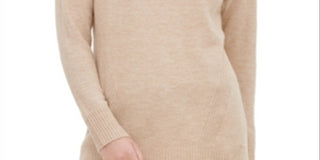 Suéter Calvin Klein Feminino Gola Redonda com Detalhe de Botão Marrom Tamanho P