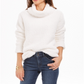 Suéter feminino estilo &amp; co sherpa com gola alta, branco, tamanho P