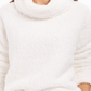 Suéter feminino estilo &amp; co sherpa com gola alta, branco, tamanho P