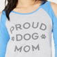 Love Tribe Junior's Dog Mom Blusa Ombro Frio Azul Tamanho P