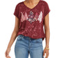 Blusa feminina com estampa de árvore Style &amp; Co, vermelha, tamanho pequeno M