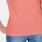 Camiseta feminina Karen Scott de algodão com decote em V, laranja, tamanho grande