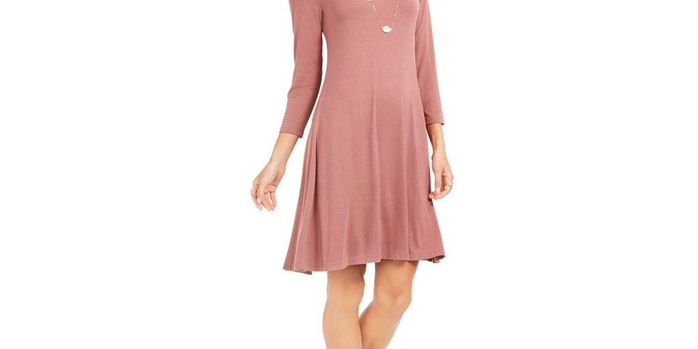 Vestido rodado feminino Style &amp; Co rosa tamanho X-S