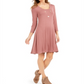 Vestido rodado feminino Style &amp; Co rosa tamanho X-S